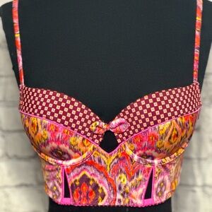 Victoria’s Secret Pink Balconet Long Line Bustier Bra Corset Very Sexy 34B